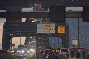 The State Route 520 bridge uses electronic tolling. Photo by the Washington State Department of Transportation.